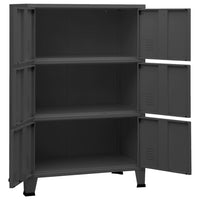 Thumbnail for Aktenschrank Industrie-Stil Anthrazit 75x40x115 cm Metall