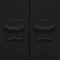 Thumbnail for Bücherregal im Industrie-Stil Schwarz 80x32x180 cm Stahl