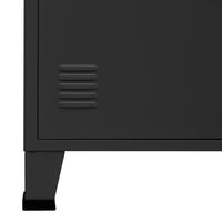 Thumbnail for Bücherregal im Industrie-Stil Anthrazit 80x32x180 cm Stahl