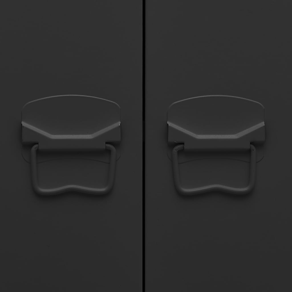 Bücherregal im Industrie-Stil Anthrazit 80x32x180 cm Stahl