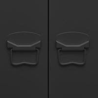 Thumbnail for Bücherregal im Industrie-Stil Anthrazit 80x32x180 cm Stahl