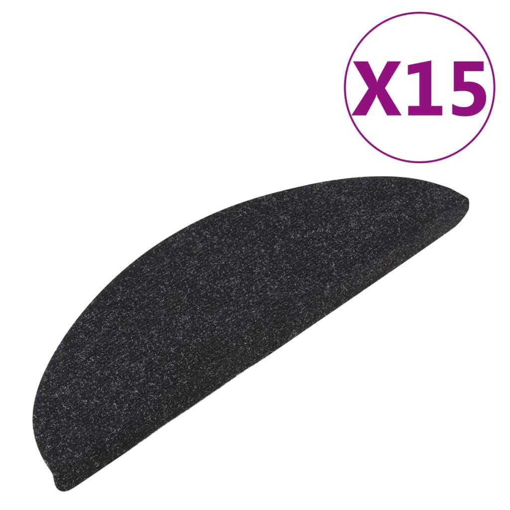 Stufenmatten Selbstklebend 15 Stk. 56x20 cm Anthrazit