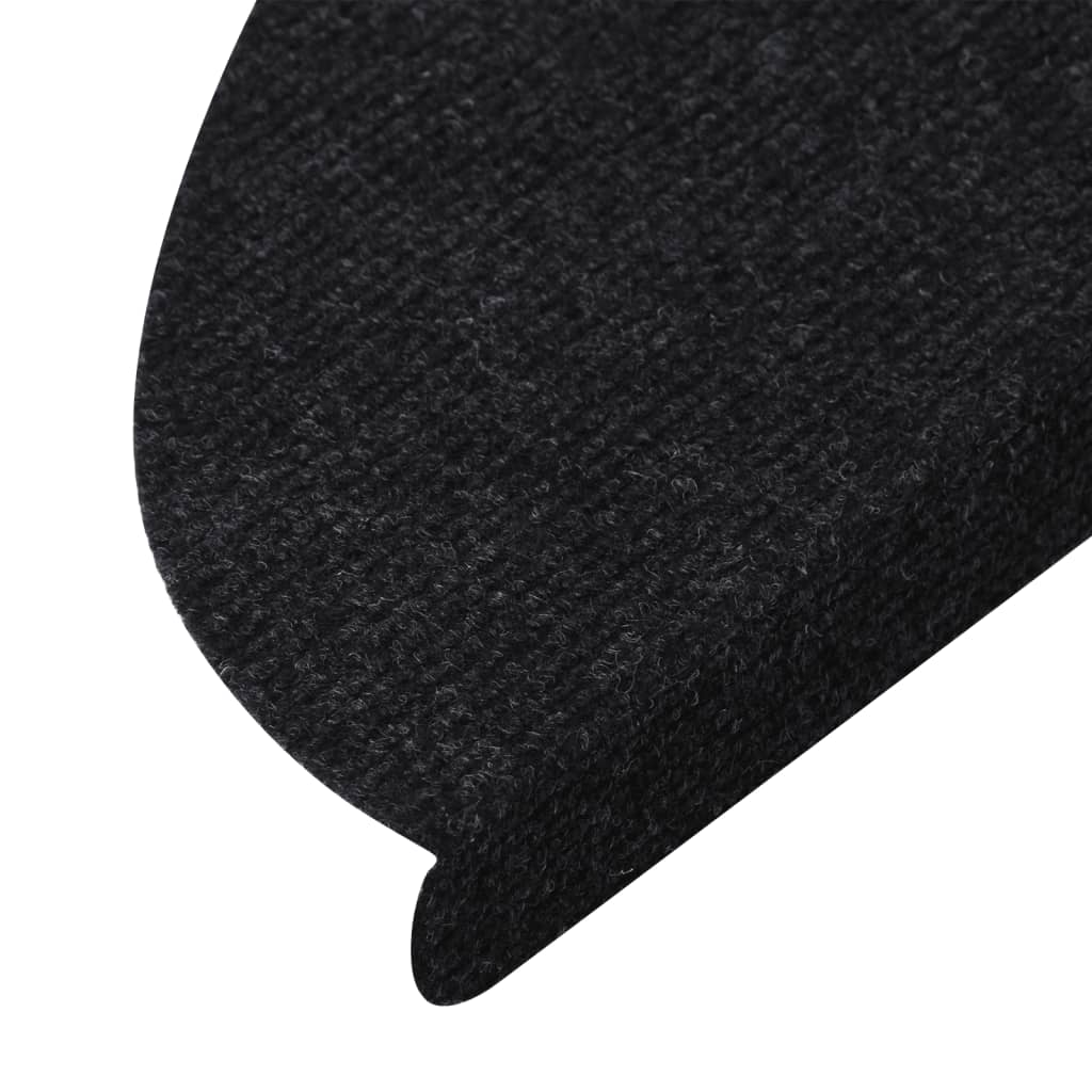 Stufenmatten Selbstklebend 15 Stk. 56x20 cm Schwarz