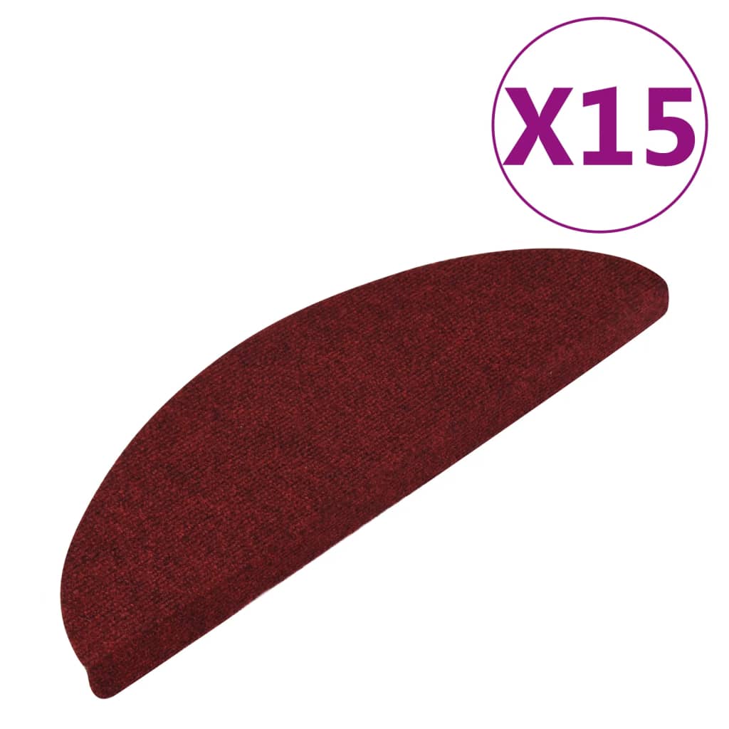 Stufenmatten Selbstklebend 15 Stk. 56x20 cm Rot