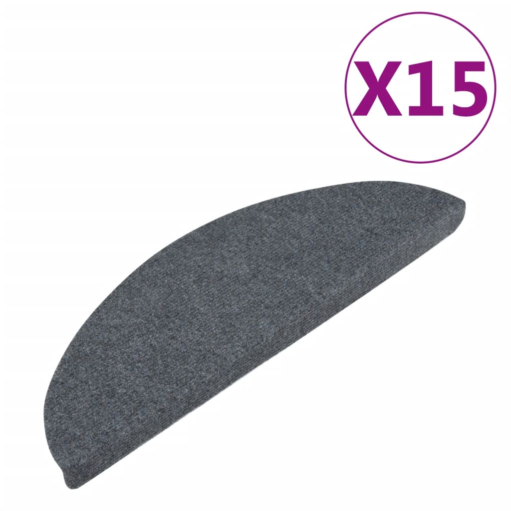 Stufenmatten Selbstklebend 15 Stk. 65x26 cm Grau