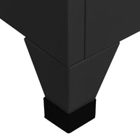 Thumbnail for Schließfachschrank Schwarz 38x45x180 cm Stahl