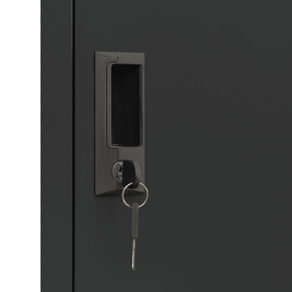 Schließfachschrank Anthrazit 38x45x180 cm Stahl