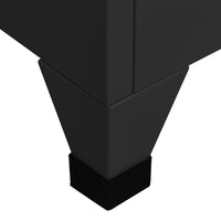 Thumbnail for Schließfachschrank Schwarz 38x45x180 cm Stahl