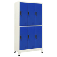 Thumbnail for Schließfachschrank Grau und Blau 90x45x180 cm Stahl