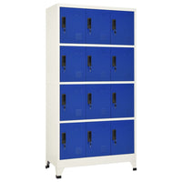 Thumbnail for Schließfachschrank Grau und Blau 90x45x180 cm Stahl