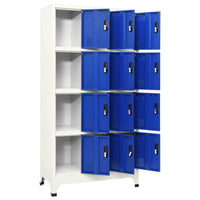 Thumbnail for Schließfachschrank Grau und Blau 90x45x180 cm Stahl