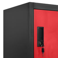 Thumbnail for Schließfachschrank Anthrazit und Rot 90x40x180 cm Stahl