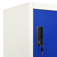 Thumbnail for Schließfachschrank Grau und Blau 90x40x180 cm Stahl