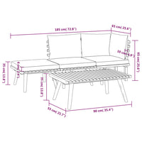 Thumbnail for 4-tlg. Garten-Lounge-Set mit Kissen Massivholz Akazie