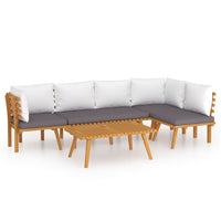 Thumbnail for 5-tlg. Garten-Lounge-Set mit Kissen Massivholz Akazie