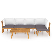 Thumbnail for 5-tlg. Garten-Lounge-Set mit Kissen Massivholz Akazie