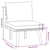 Thumbnail for 5-tlg. Garten-Lounge-Set mit Kissen Massivholz Akazie