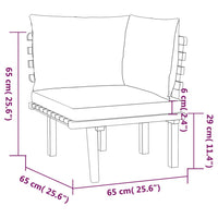 Thumbnail for 5-tlg. Garten-Lounge-Set mit Kissen Massivholz Akazie