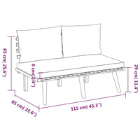 Thumbnail for 5-tlg. Garten-Lounge-Set mit Kissen Massivholz Akazie