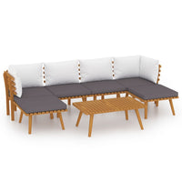 Thumbnail for 7-tlg. Garten-Lounge-Set mit Kissen Massivholz Akazie