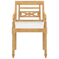 Thumbnail for Batavia-Stühle 4 Stk. mit Kissen Massivholz Teak