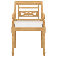 Thumbnail for Batavia-Stühle 6 Stk. mit Kissen Massivholz Teak