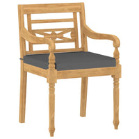 Thumbnail for Batavia-Stühle 8 Stk. mit Kissen Massivholz Teak