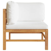 Thumbnail for 2-Sitzer-Gartensofa mit Creme Kissen Massivholz Teak
