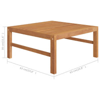 Thumbnail for 6-tlg. Garten-Lounge-Set mit Grauen Kissen Massivholz Teak
