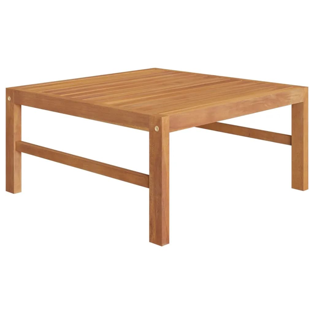 8-tlg. Garten-Lounge-Set mit Grauen Kissen Massivholz Teak