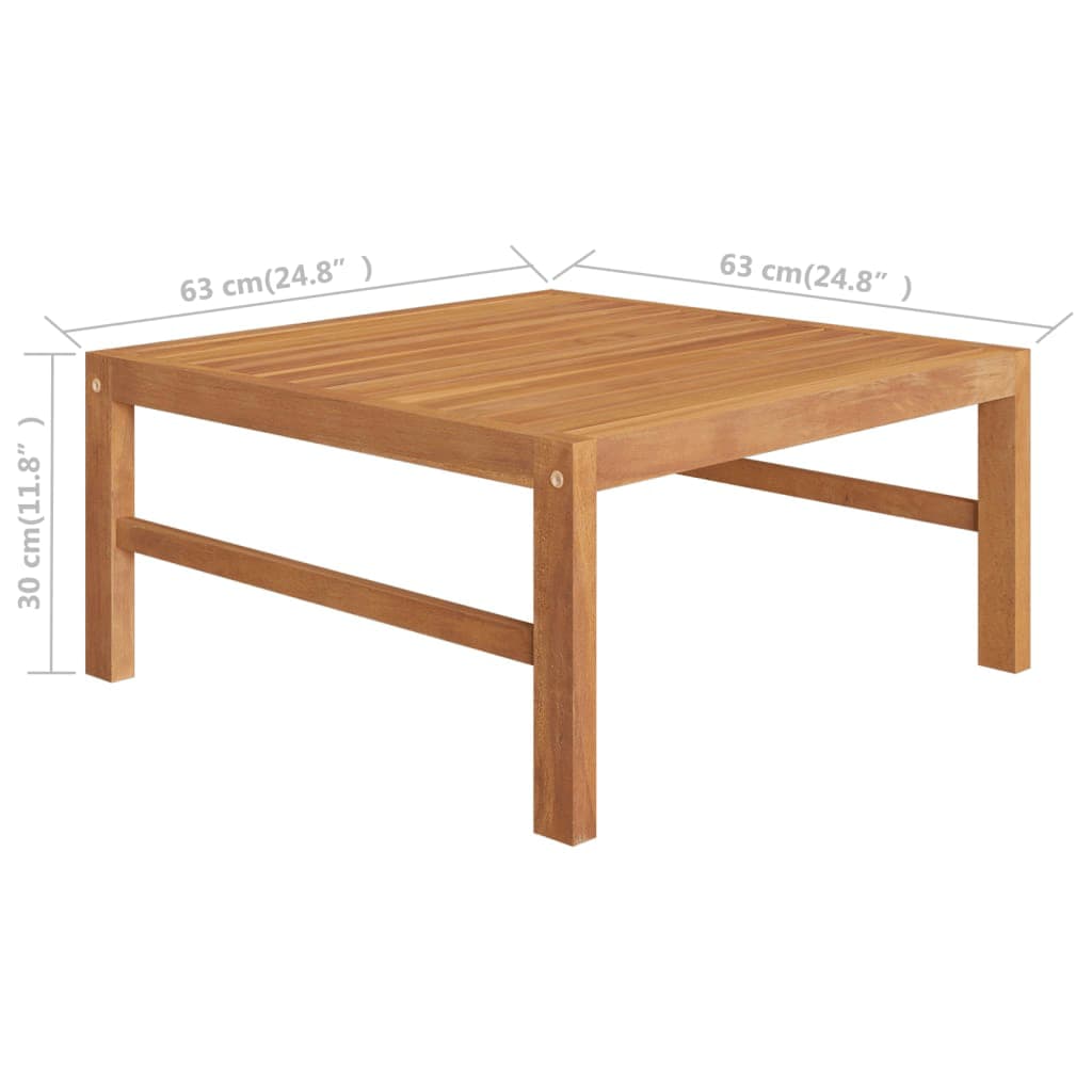 9-tlg. Garten-Lounge-Set mit Grauen Kissen Massivholz Teak