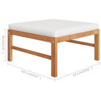 Thumbnail for 7-tlg. Garten-Lounge-Set mit Creme Kissen Massivholz Teak