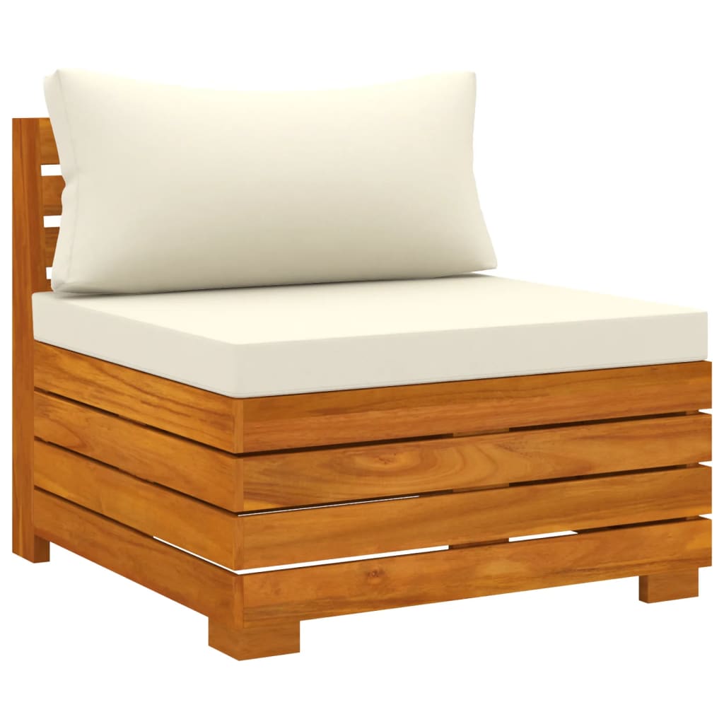7-tlg. Garten-Lounge-Set mit Kissen Massivholz Akazie