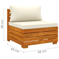 Thumbnail for 6-tlg. Garten-Lounge-Set mit Kissen Massivholz Akazie