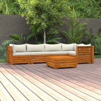 Thumbnail for 6-tlg. Garten-Lounge-Set mit Kissen Massivholz Akazie