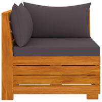 Thumbnail for 2-Sitzer-Gartensofa mit Kissen Massivholz Akazie