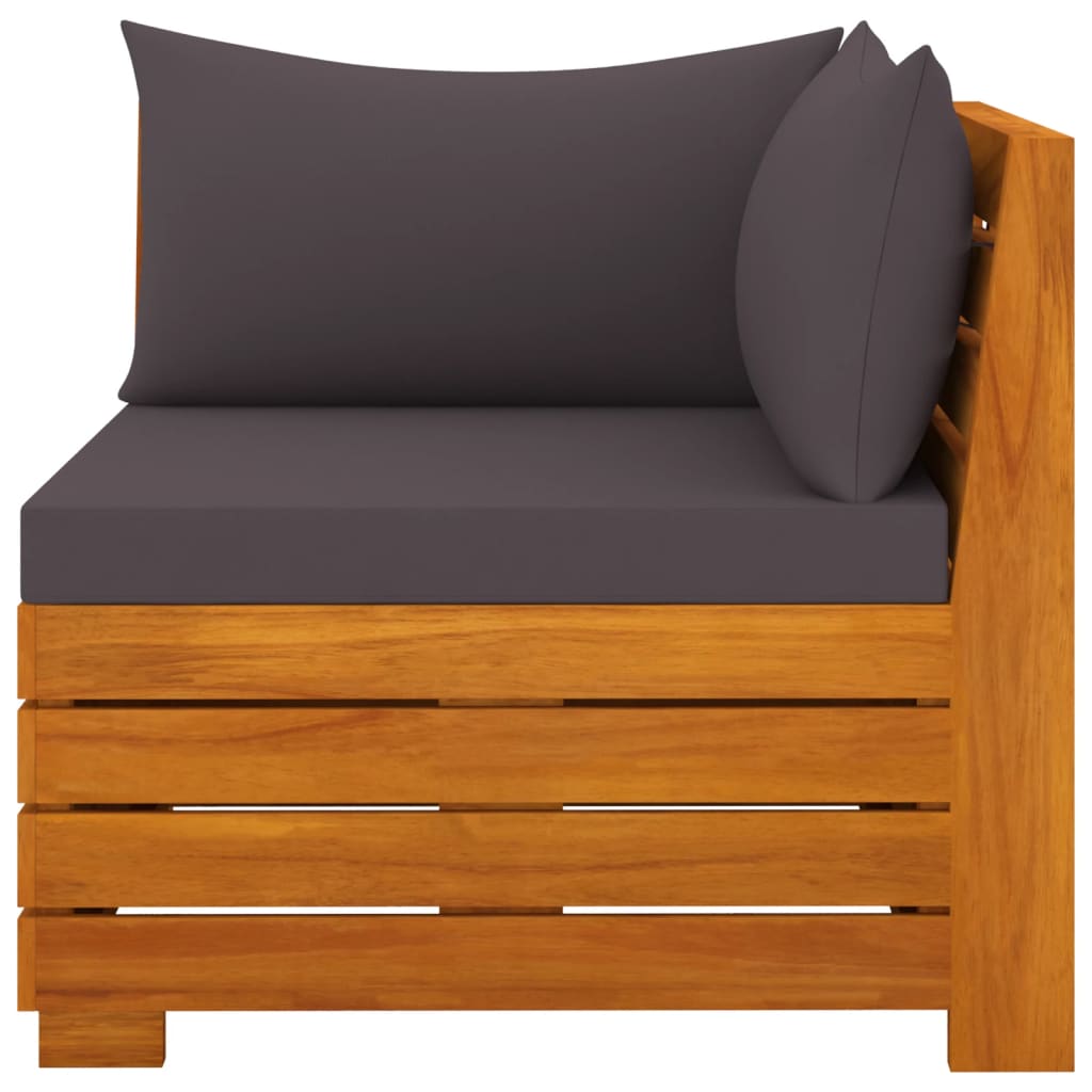 2-Sitzer-Gartensofa mit Kissen Massivholz Akazie