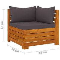 Thumbnail for 2-Sitzer-Gartensofa mit Kissen Massivholz Akazie