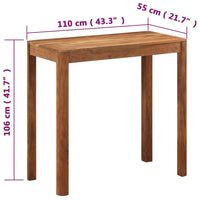 Thumbnail for Bartisch Massivholz Akazie Honigfarbenes Finish 110x55x106 cm