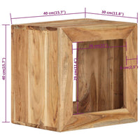 Thumbnail for Hocker 40x30x40 cm Massivholz Akazie