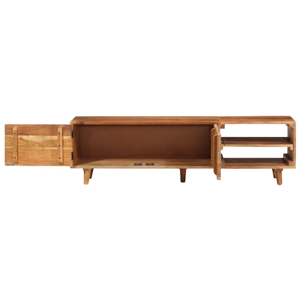 TV-Schrank Massivholz Akazie mit Sheesham-Finish 140x30x40 cm