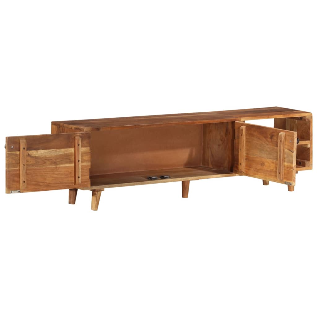 TV-Schrank Massivholz Akazie mit Sheesham-Finish 140x30x40 cm