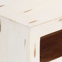 Thumbnail for TV-Schrank Massivholz Akazie 110x30x40 cm Weiß