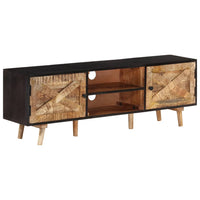 Thumbnail for TV-Schrank 140x30x46 cm Rohes Mangoholz und Massivholz Akazie