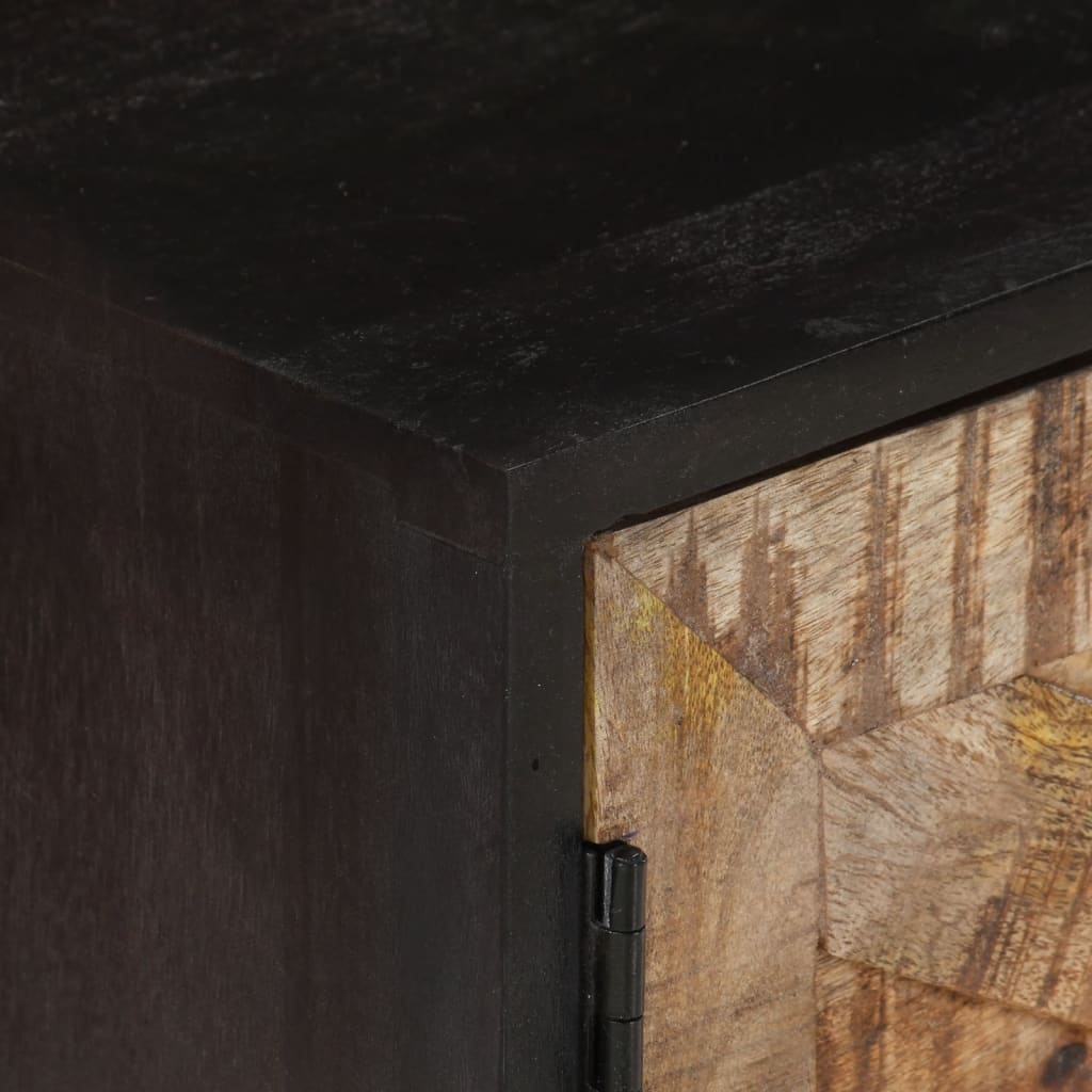 TV-Schrank 140x30x46 cm Rohes Mangoholz und Massivholz Akazie