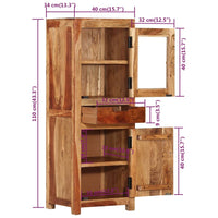 Thumbnail for Highboard 40x34x110 cm Massivholz Palisander