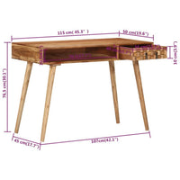 Thumbnail for Schreibtisch 115x50x76 cm Massivholz Akazie