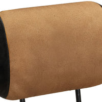 Thumbnail for Barhocker mit Canvas-Aufdruck 2 Stk. Braun Schwarz Ziegenleder