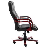 Thumbnail for Massage-Bürostuhl Schwarz Echtleder