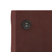 Thumbnail for Tagesbett mit Matratze USB Lila Stoff 90x200 cm